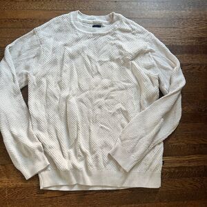 Gap Knit Crewneck Pullover Sweater Cream White Size Medium